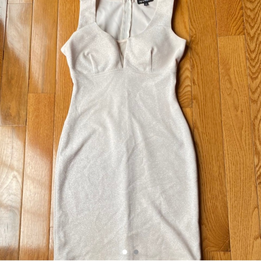 white sparkly glitter dress